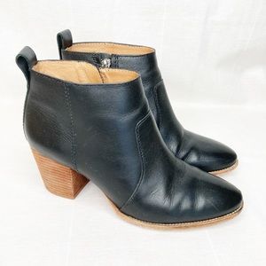 Madewell Black Heeled Booties Size 7.5 2.5” heel